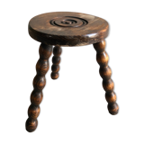 Wood tripod stool