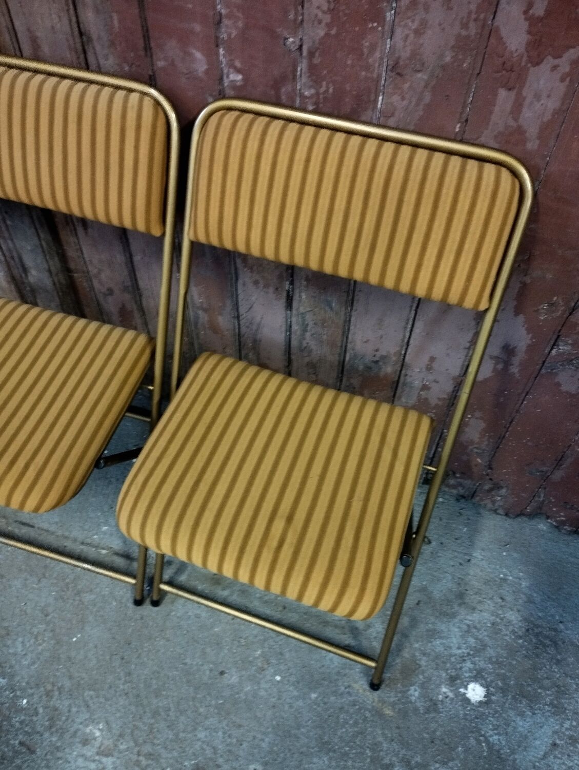 Set of 4 vintage Lafuma folding chairs