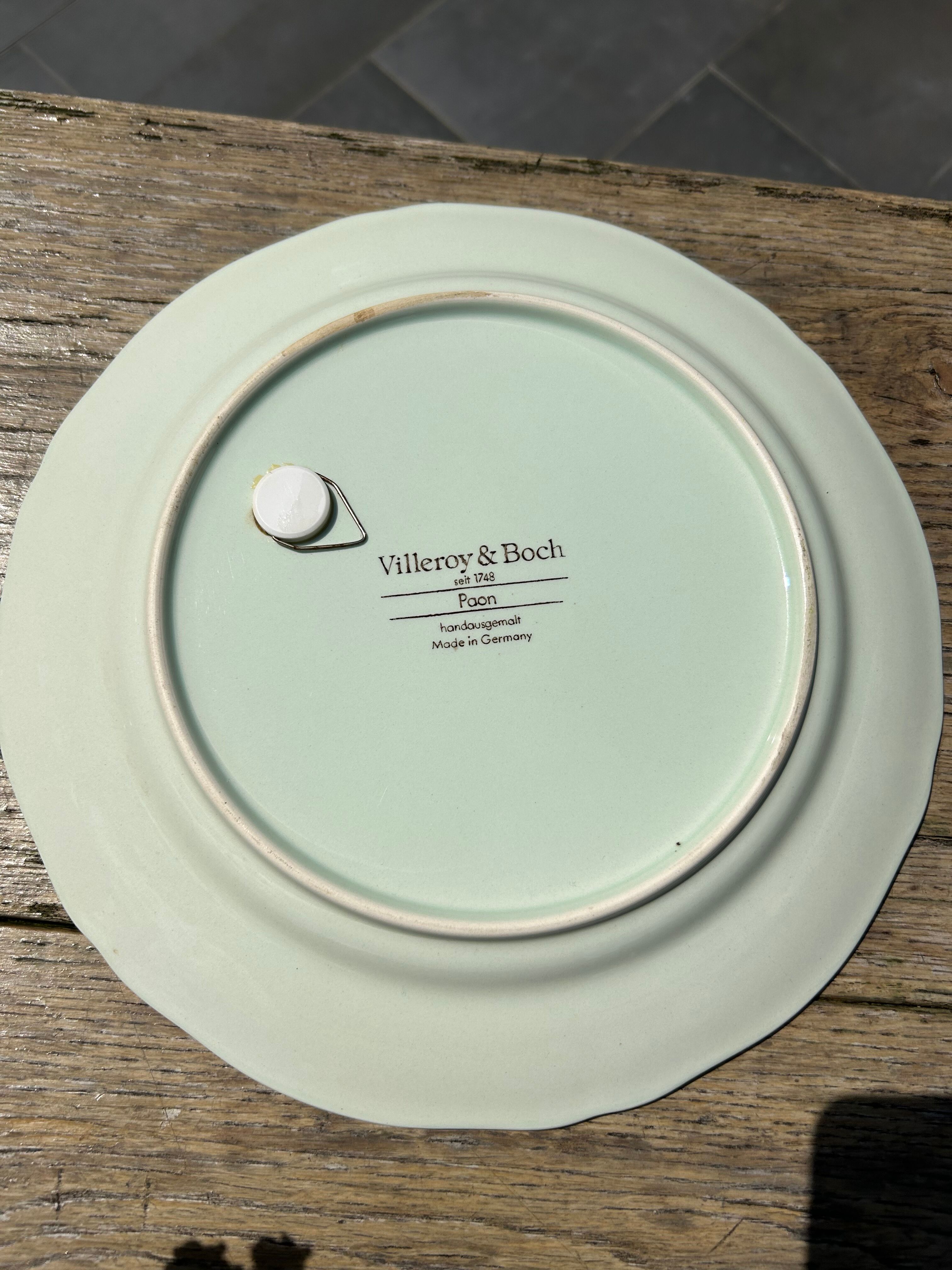 Collectible plate peacock by villeroy and boch