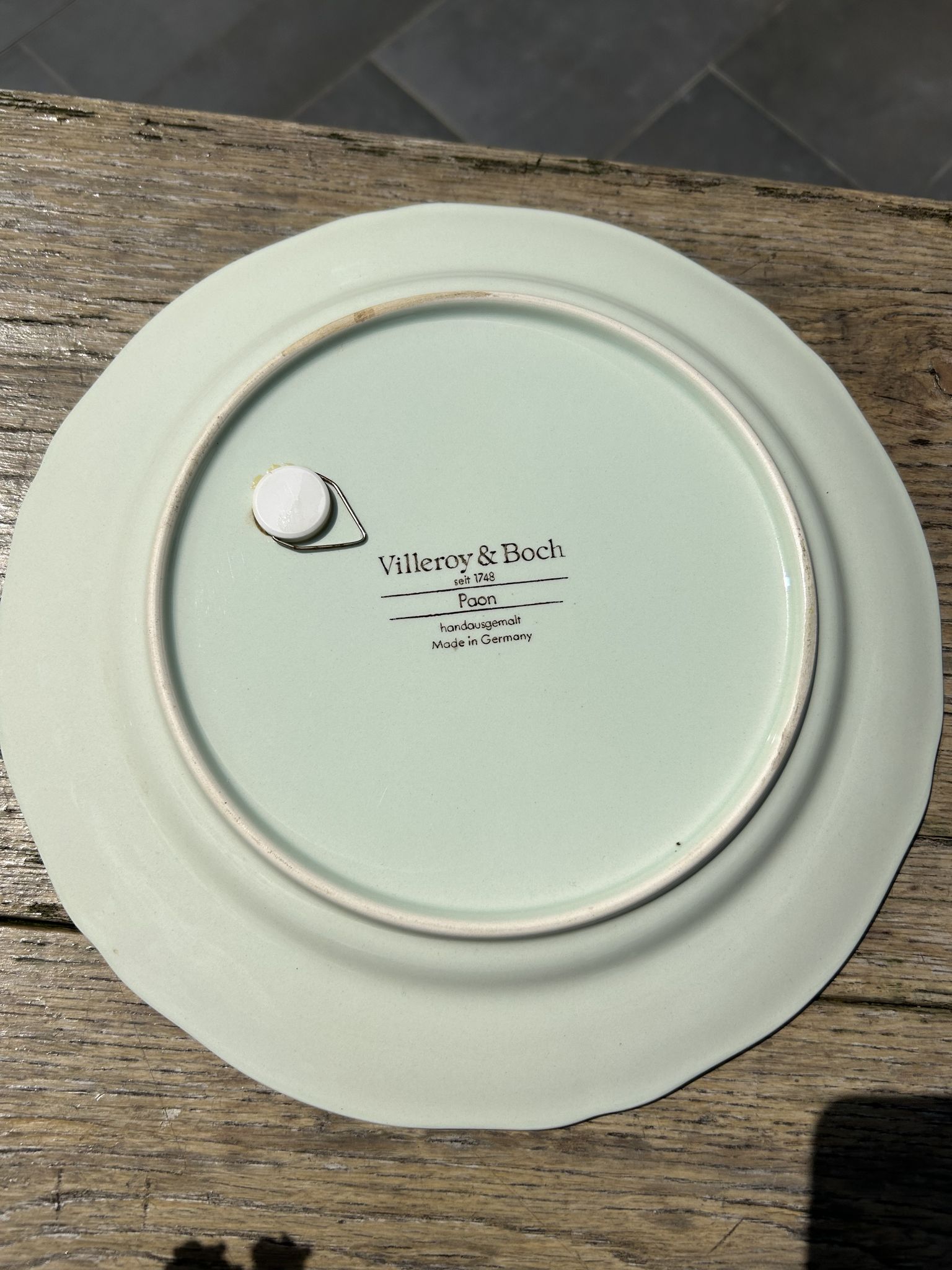 Collectible plate peacock by villeroy and boch