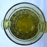 Vintage bubbled glass Biot ice bucket