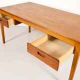 Scandinavian minimalist desk exotic wood 60's