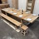 Table de ferme en chêne massif avec rallonges