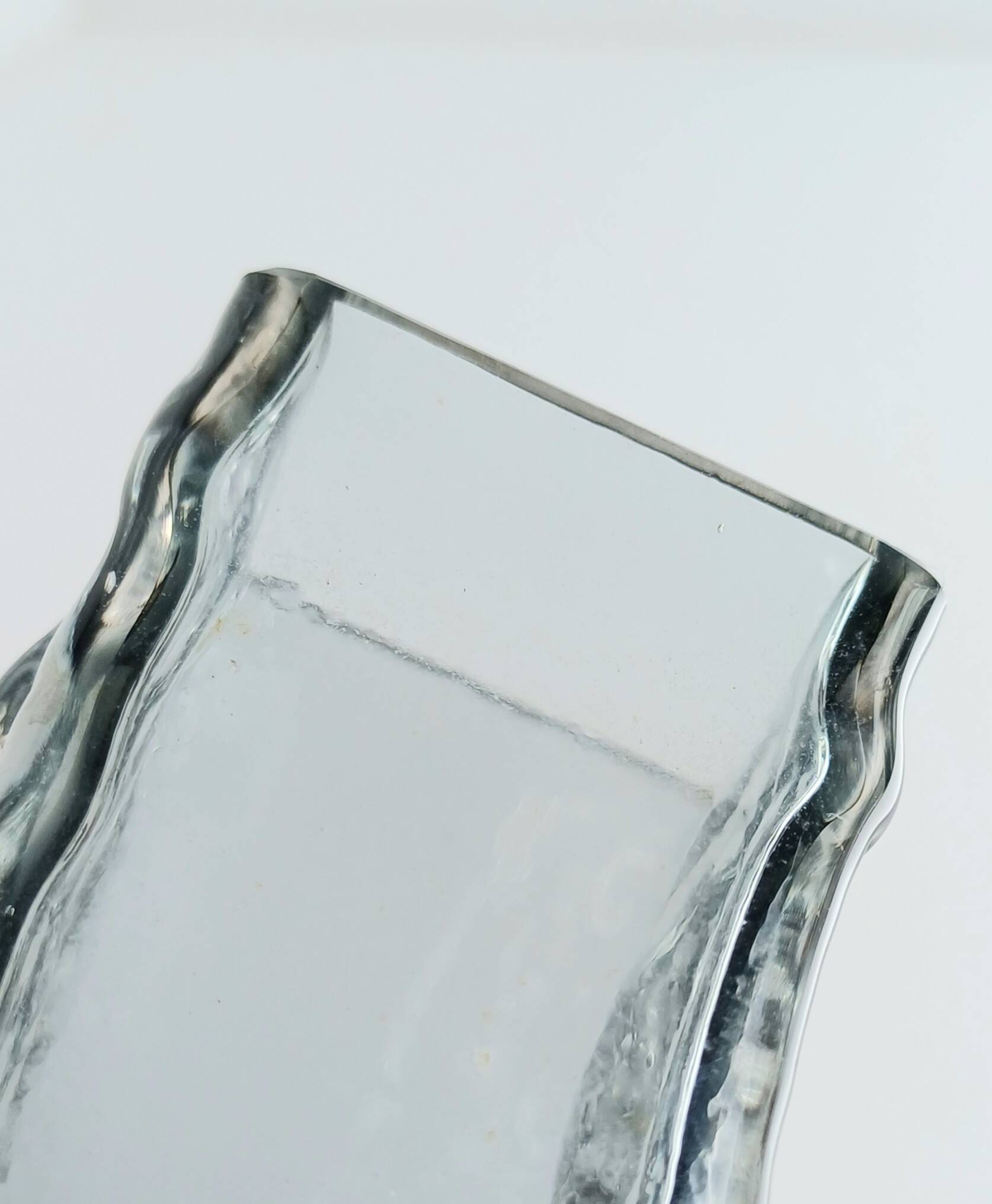 Whitefriars Pewter Coffin Vase by Geoffrey Baxter - textured range