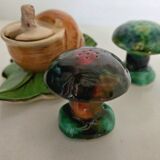 Mustard, pepper, and salt service