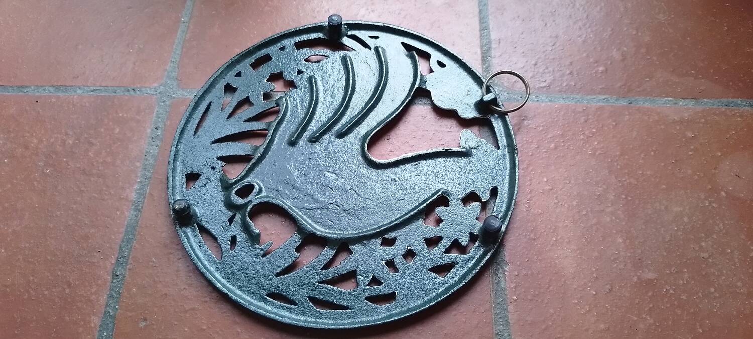 Vintage cast iron trivet