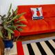 Handmade Wool Cushion Cover Orange Vase 45 x 45 cm