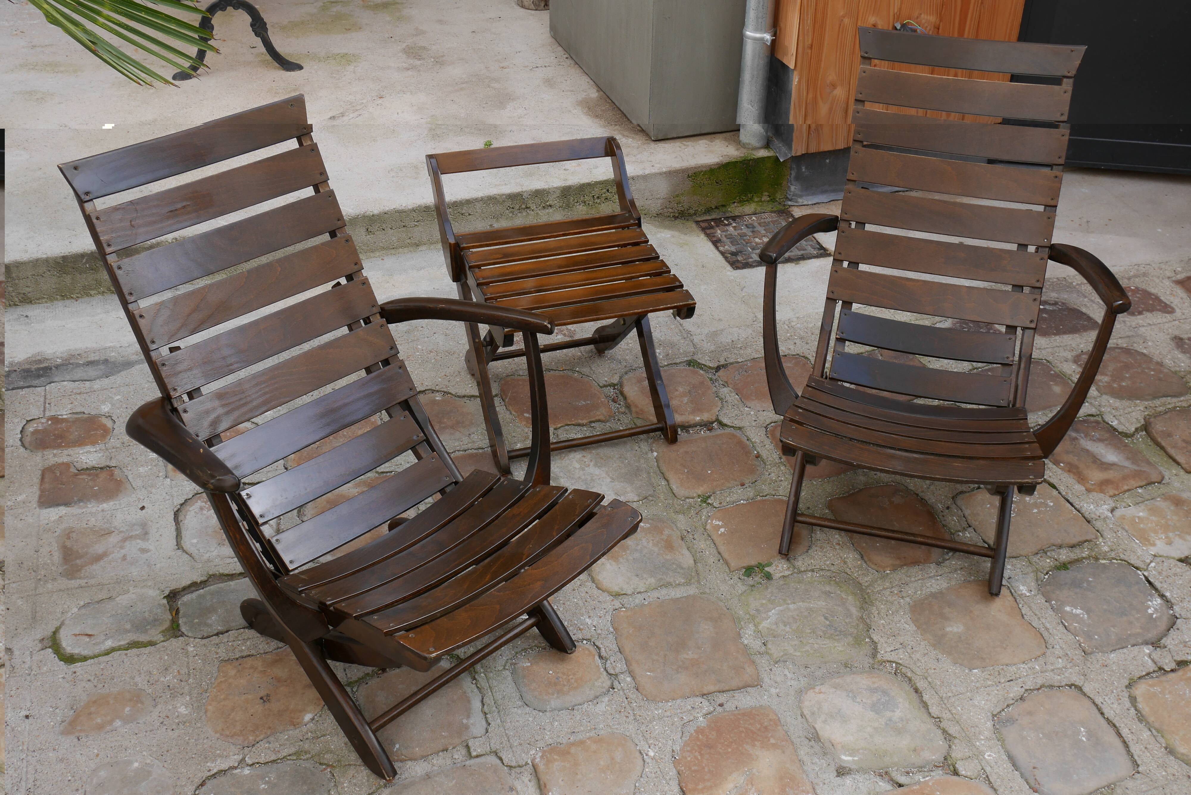 Pair of Triconfort and Ottoman 1950s armchairs