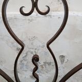 Art Nouveau wrought iron fireplace screen grate