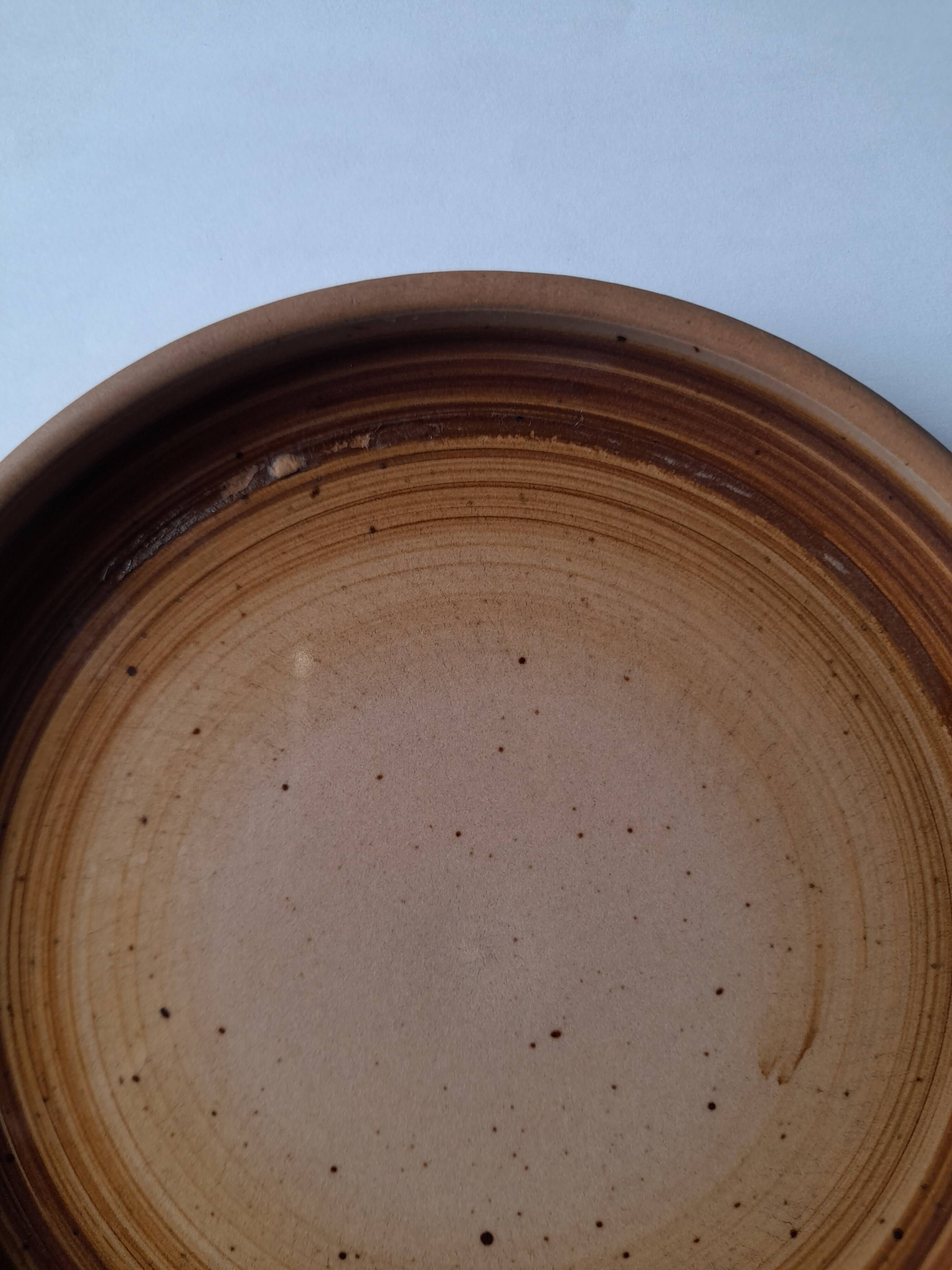 Set of 7 vintage dessert plates - Gien stoneware