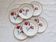 6 vintage earthenware flat plates from the Moulin des Loups Simone series