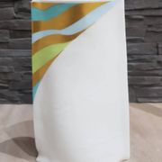 Vase parchment, white porcelain decorated, designed by J. van Loon, Rosenthal, Germany, 1980s.
