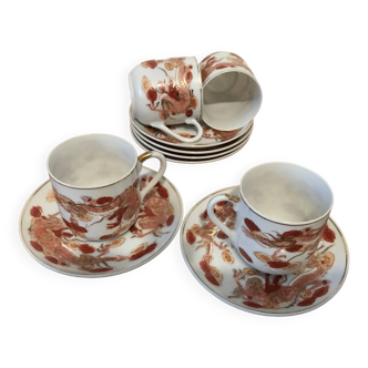 4 Japanese porcelain cups