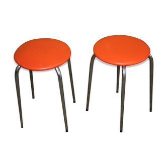 Paire de tabourets vintage