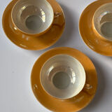 Lot de 3 tasses à café en porcelaine fine irisée 