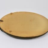 Faceted wall mirror in neoclassical Gustavian style, oval, in gilded wood, Italy, 1900s.