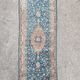 Kerman runner carpet in antique silk, hand-knotted from the 1940s.