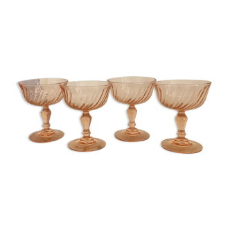 4 coupes à champagne Rosaline