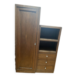 Wooden cabinet with drawers and shelves