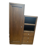 Wooden cabinet with drawers and shelves