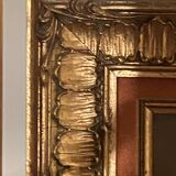 Peinture sur toile, aérographe? jeune danseuse en tutu, à identifier