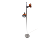Space age floor lamp with 2 spots by Hustadt Leuchten, Germany, circa 1970.