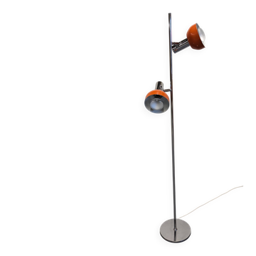 Space age floor lamp with 2 spots by Hustadt Leuchten, Germany, circa 1970.