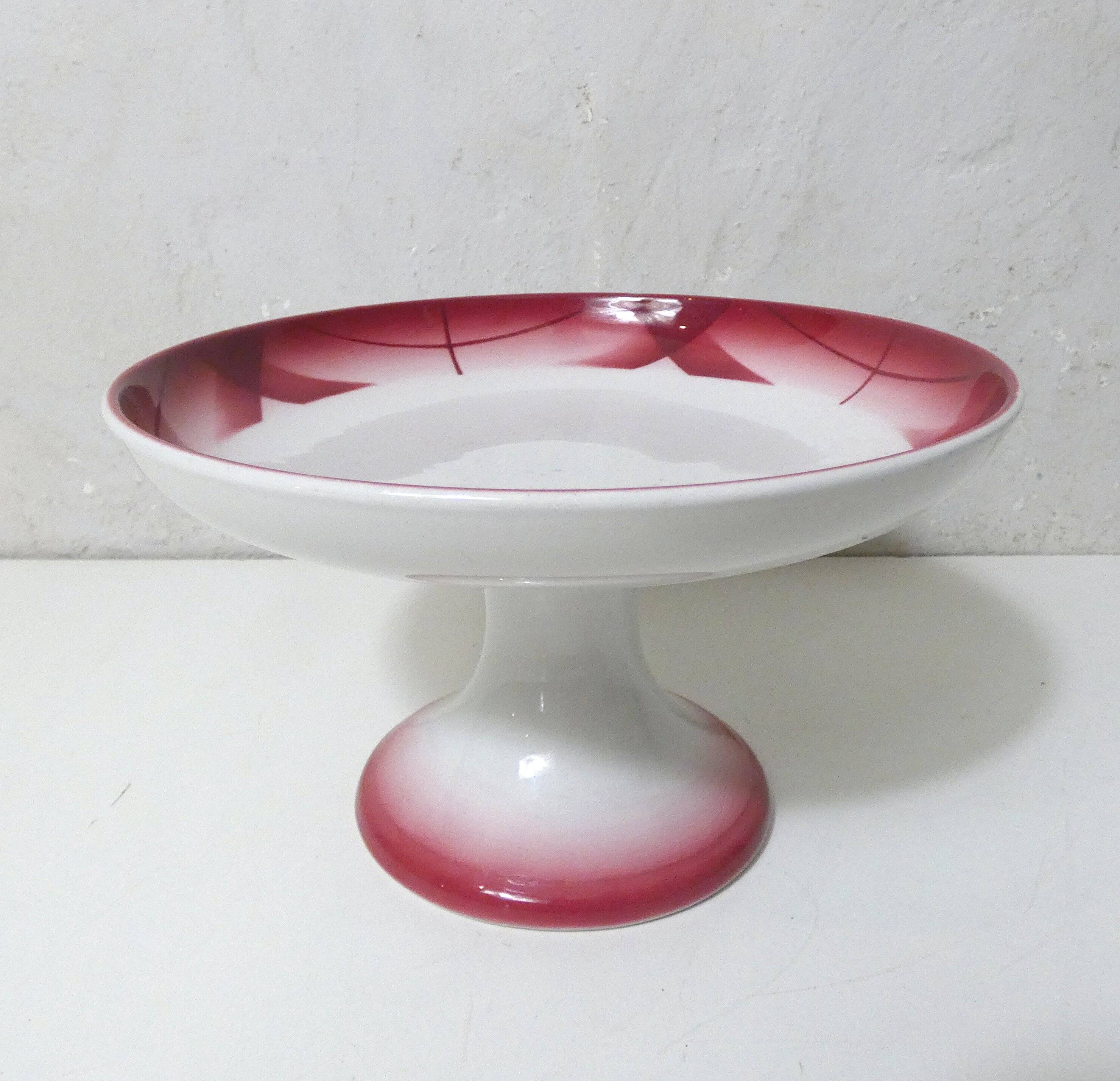 Digoin sarreguemines old footed dish compote artix vintage