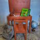 Bureau et chaise écolier terracotta