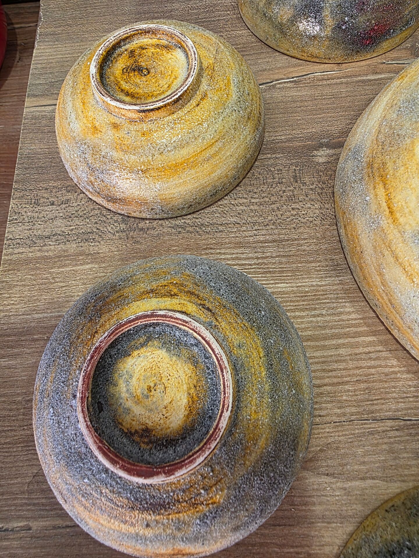 Magnificent vintage service in Vallauris fat lava from the 60s-70s, signed.