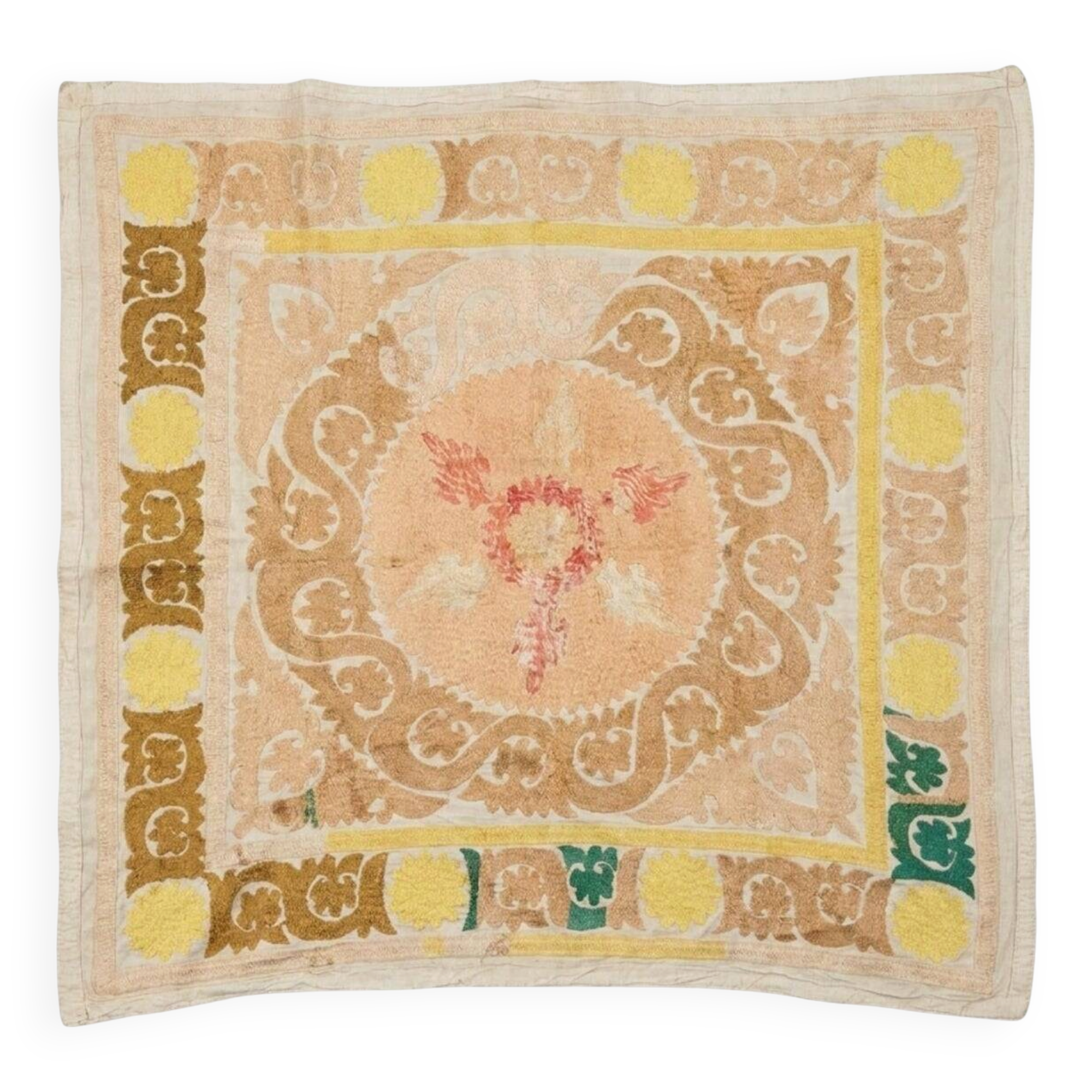 Vintage hand-embroidered tablecloth 128x142 cm
