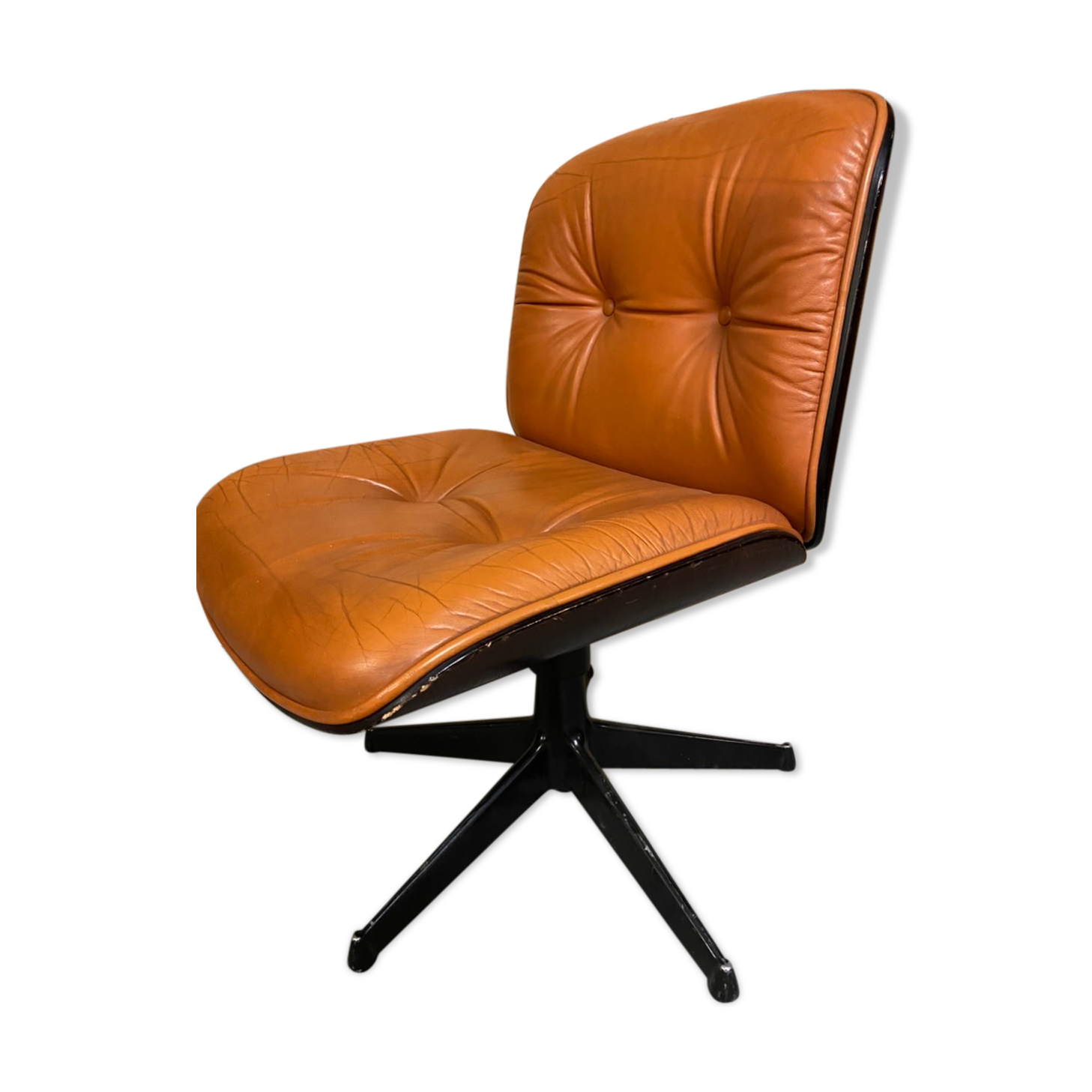 MIM Ico Parisi vintage leather desk armchair
