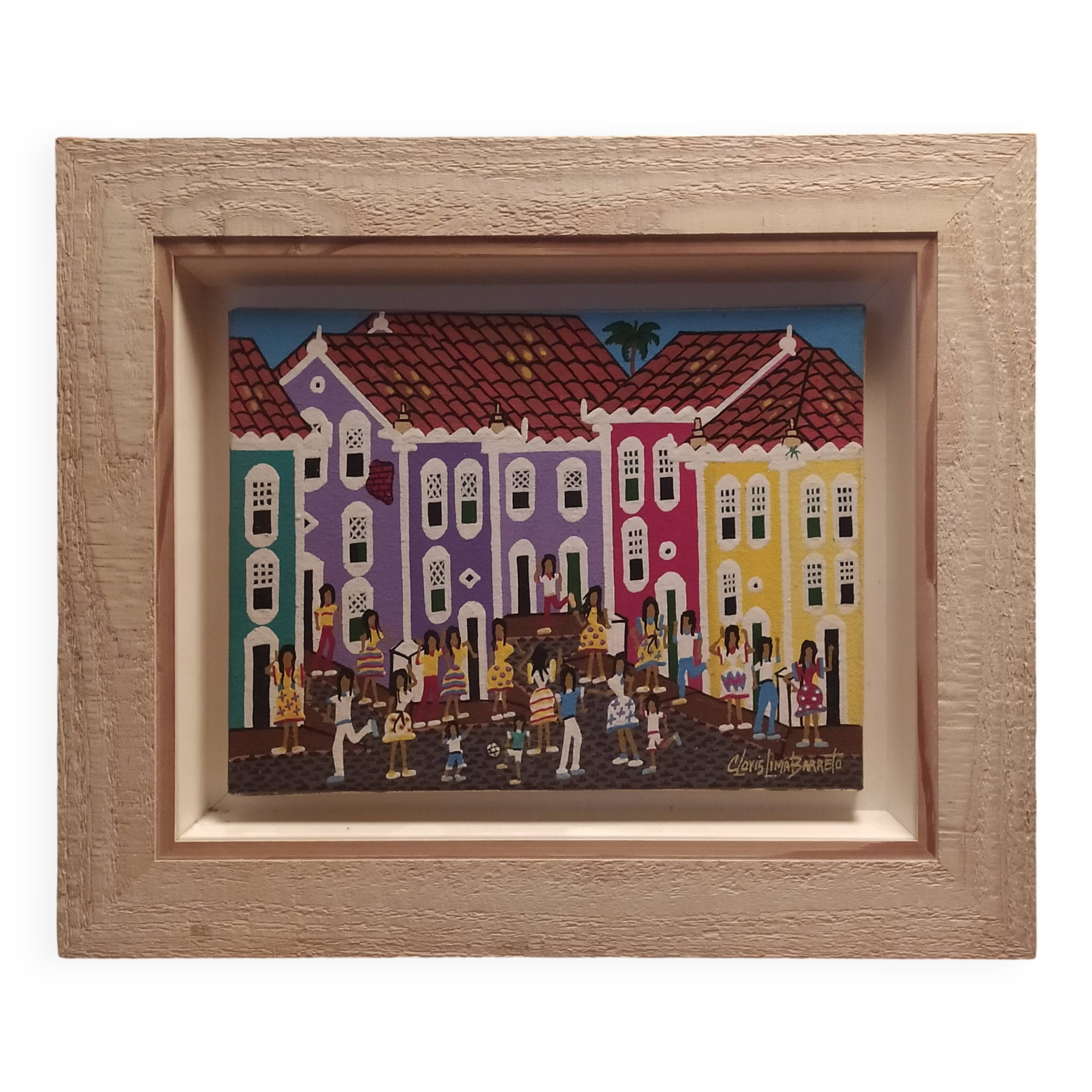 Oil on canvas Brazilian art signed Clovis Lima Barreto