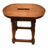 Tabouret ancien en bois rustique