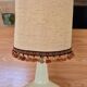 Large vintage 1970s tinted glass lamp with shade.