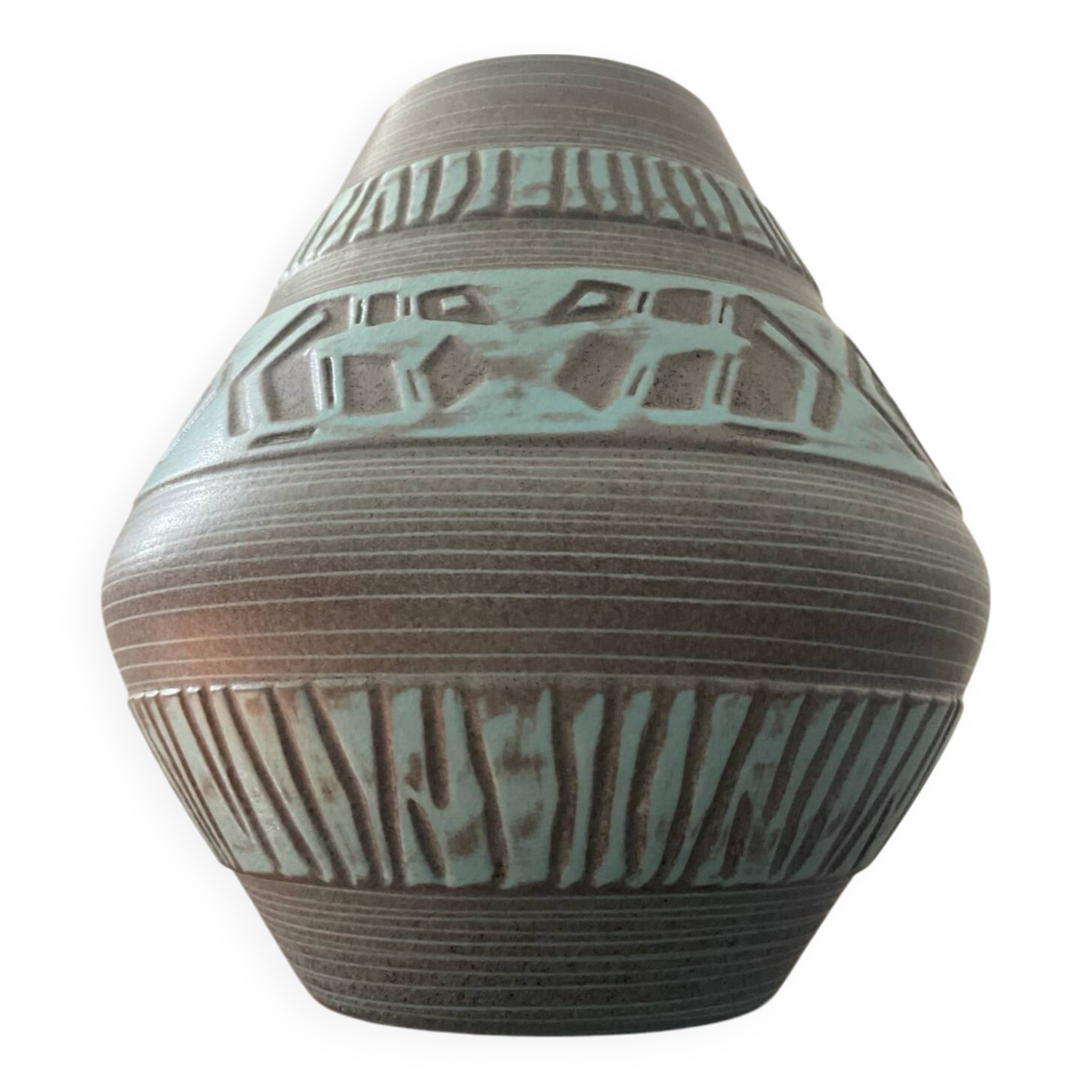 Vintage glazed ceramic vase