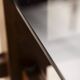 Vintage table 60s wood and glass design fontana arte