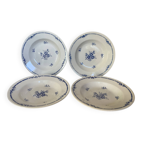 4 anciennes assiettes Juan Moulin des Loups