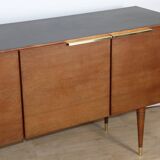 Enfilade vintage en teck et laiton - Années 70