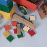 Block wagon 'Bouwmeester No. 117' by ADO, 1950s – large model, 123 pieces