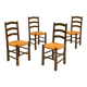 Set of four chairs in the style of Perriand.