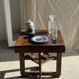 Small glass dish with vintage diamond points, a sparkle.