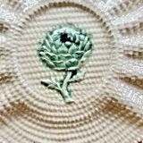 Old Longchamp asparagus artichoke barbotine plate