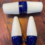 Set of 3 vintage ceramic bathroom lamps from Ifö of Sweden