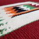 175x100 hand-woven red wool Kilim carpet