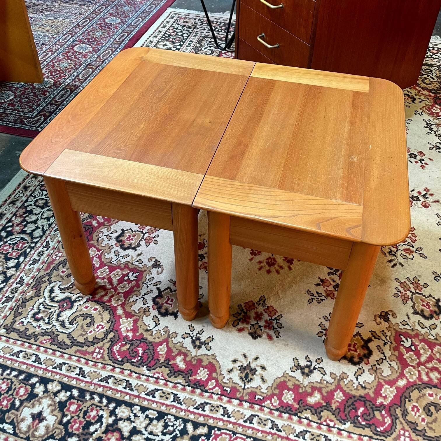 Vintage bedside tables from Maison Regain, 1980s, stamped.