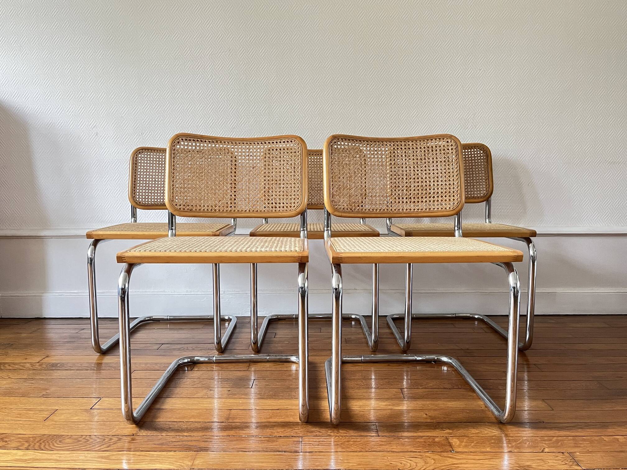 Lot of 5 cesca b32 by marcel breuer made in italy