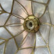Italian lampshade applique from the 1970s in mother-of-pearl and gilded brass.