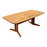 Mid-Century Modern dining table in solid oak, Yugoslavia 1970s.