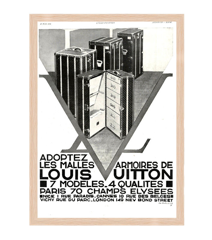 Vintage poster - advertising print - louis vuitton - 30x40cm, 1930s